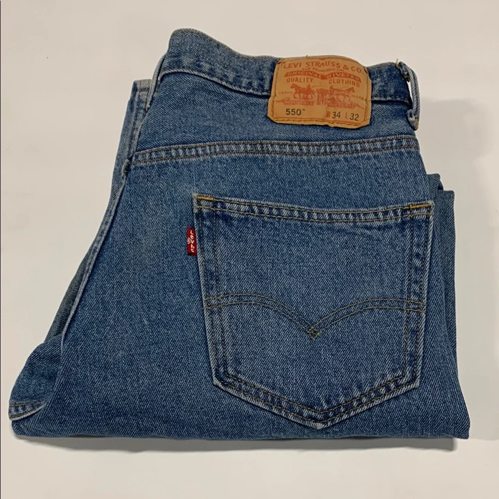 Levi's Relaxed Fit Blue Denim Jeans 34x32 Jeans 0537‎